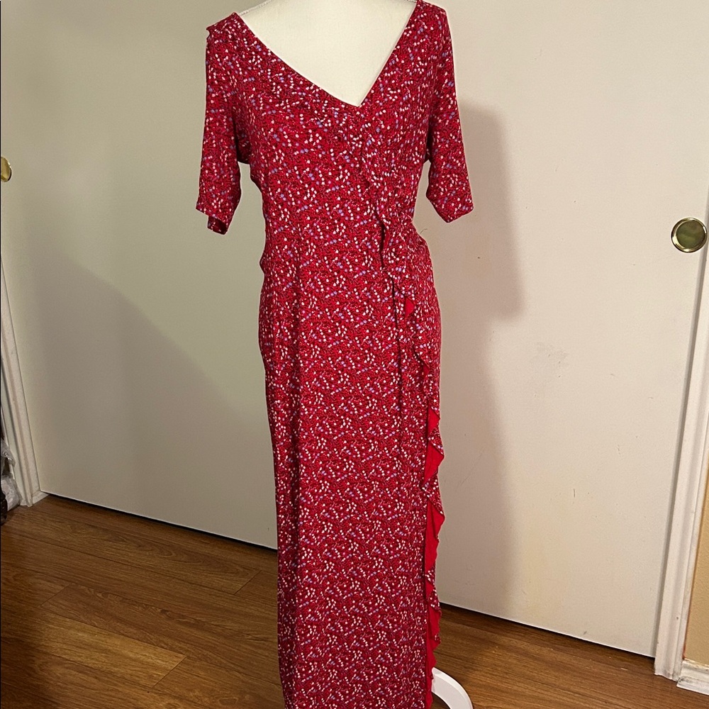 ASOS Red Floral Maxi Dress